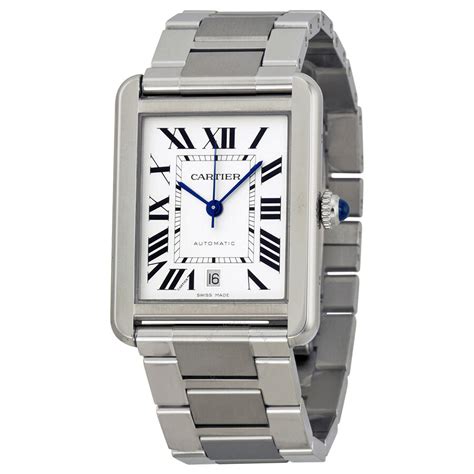 cartier mens watch sale|stainless steel cartier watch men's.